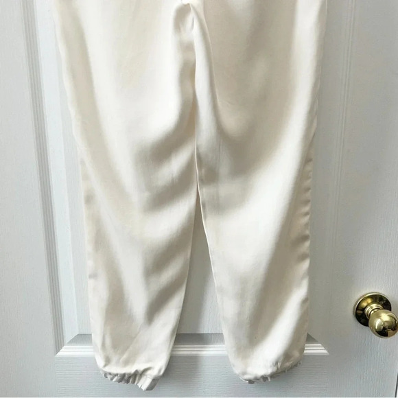 Banana Republic Paperbag Waist Tencel Joggers Relaxed Fit Pants Ivory Size XS - Picture 9 of 14
